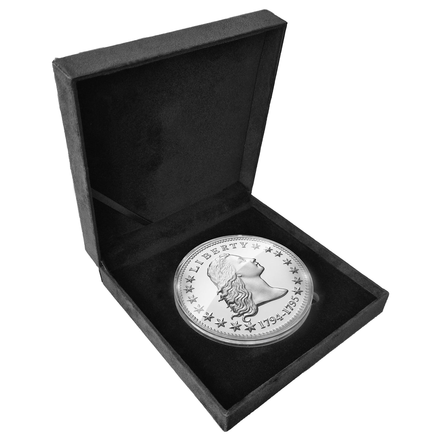2026 Liberia Flowing Hair 1 Kilo White Brass Coin (08/04)