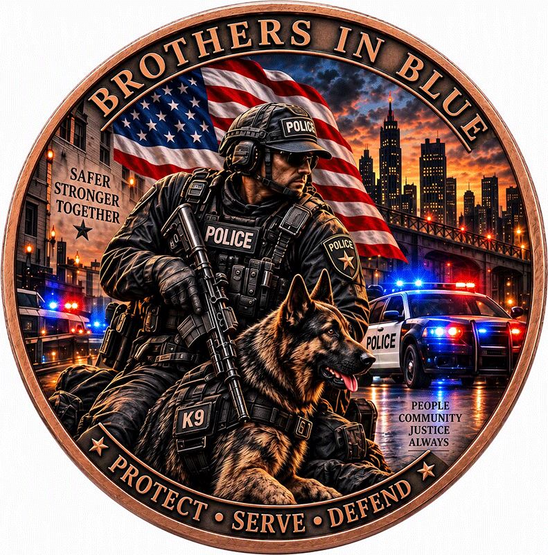 Police - Honor Courage Sacrifice 5 oz Copper Medal