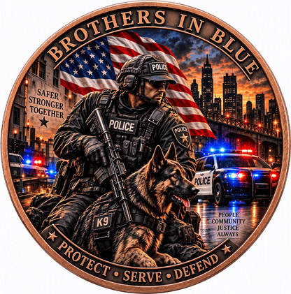 Police - Honor Courage Sacrifice 5 oz Copper Medal