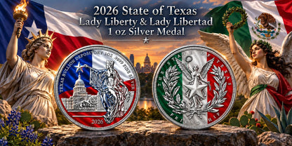 2026 State of Texas Lady Liberty & Lady Libertad Edition 1 oz Silver Medal