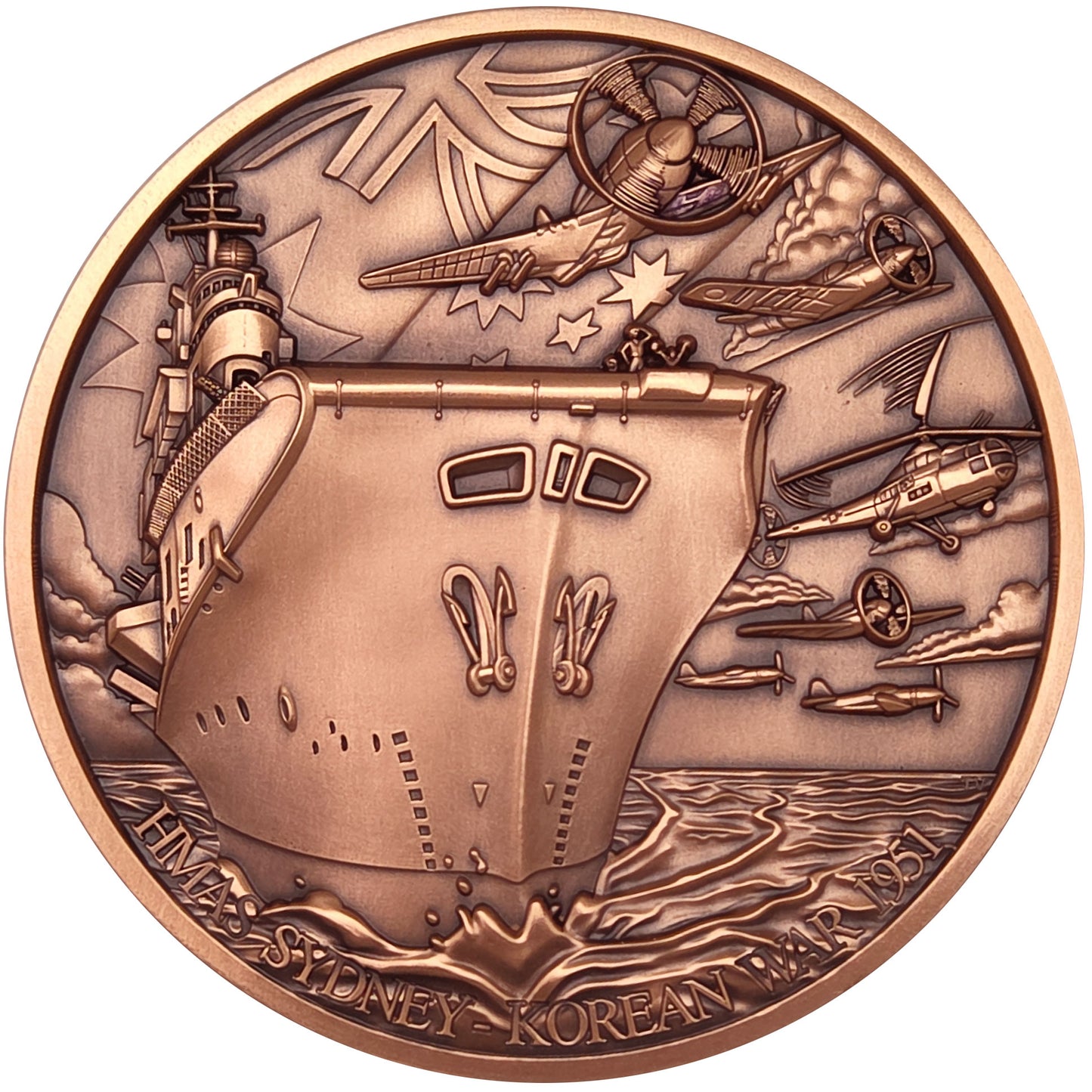 2026 Niue HMAS Sydney 430g Copper Coin (08/11)