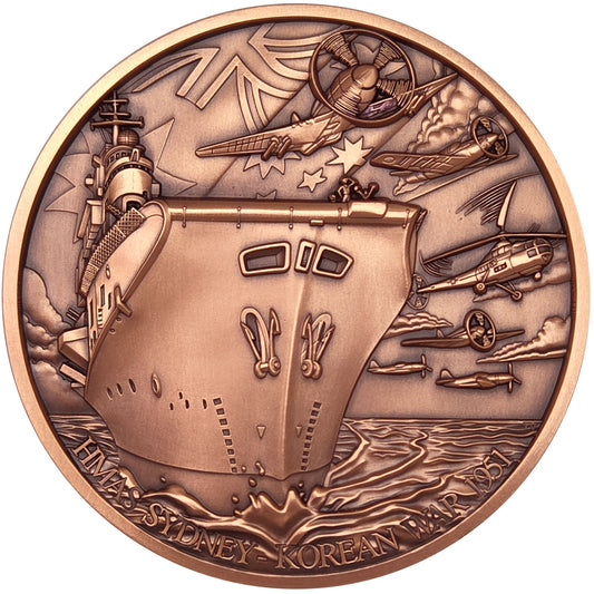 2026 Niue HMAS Sydney 430g Copper Coin (08/11)