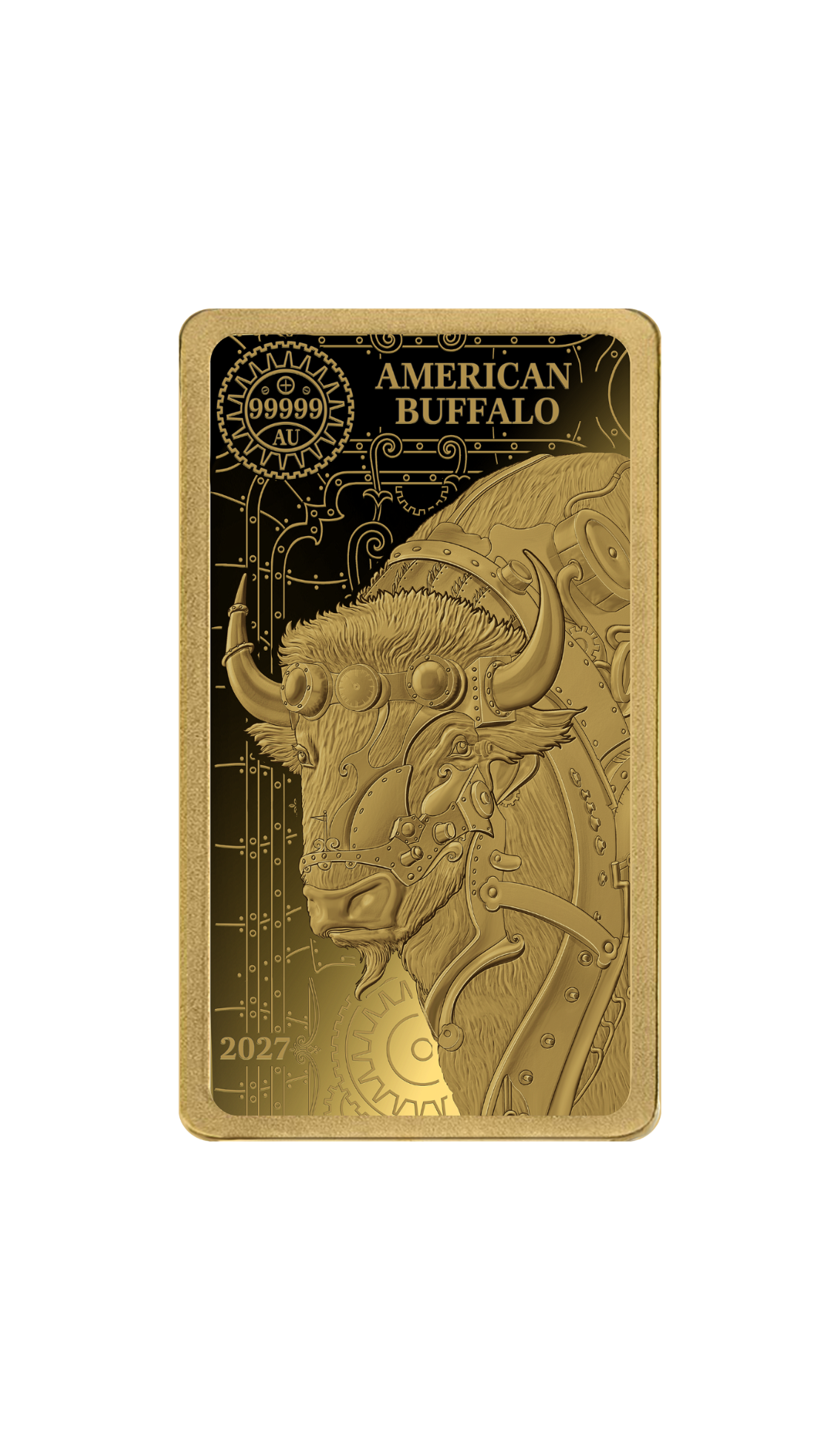2027 Solomon Islands WPB Steampunk American Buffalo 1/200 oz Gold Coin - Capsule