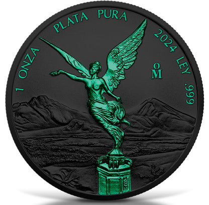 2024 Mexico Libertad Black Platinum Poison Edition 1 oz Silver Coin (07/17)