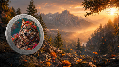 2026 Gibraltar Dia de los Muertos - Spirit Wolf 1 oz Silver Coin