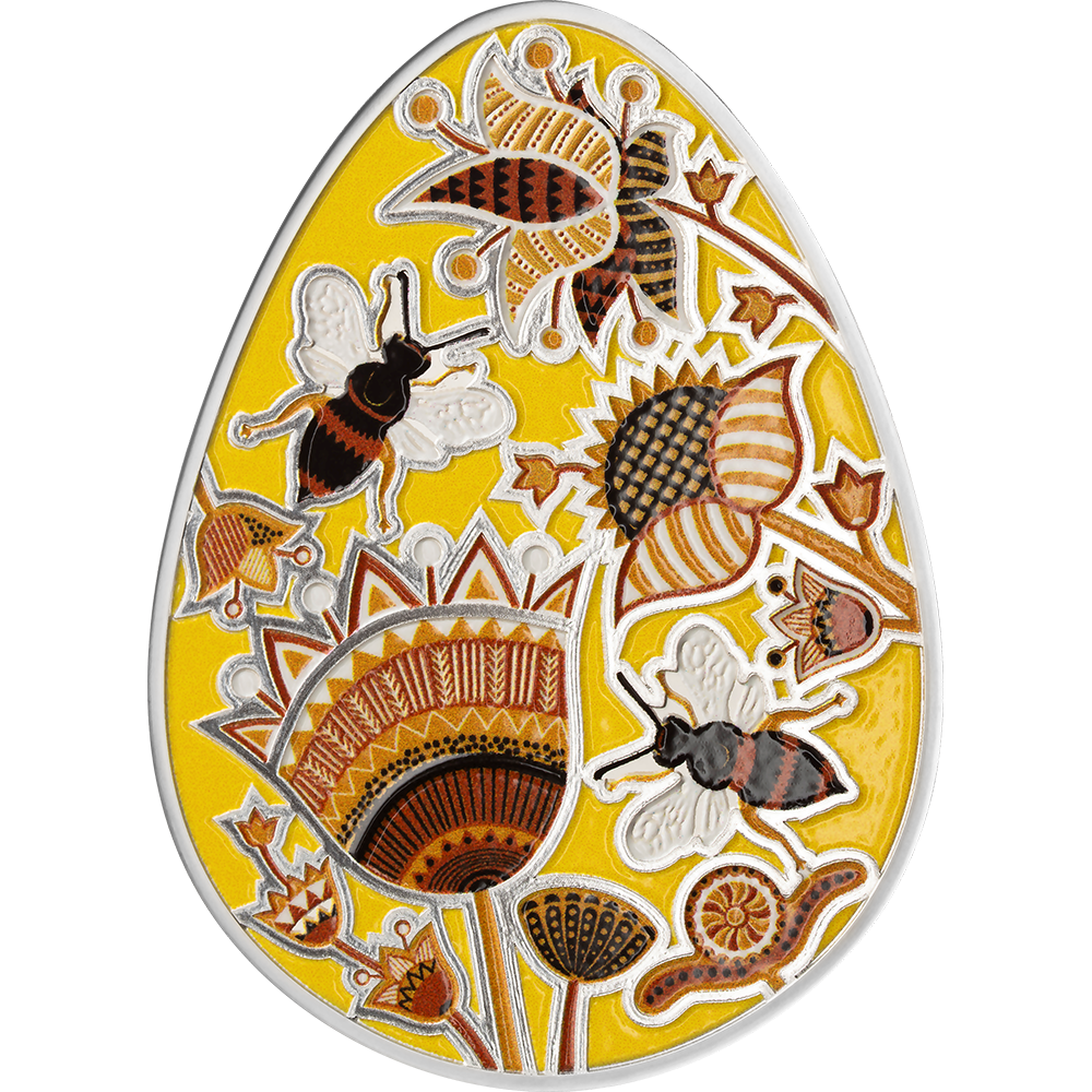 2027 Ghana Pysanka Charunok Egg 1 oz Silver Coin