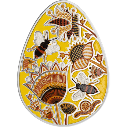 2027 Ghana Pysanka Charunok Egg 1 oz Silver Coin