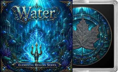 New Series! 2026 Canada Maple Leaf Water - Elemental Realms Diamond Dust 1 oz Silver Coin (07/10)