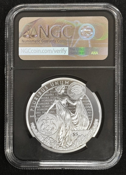 2026 Ascension Island Pittsburgh ANA Show Eagle 1 oz Silver Coin NGC PF 70 UCAM Iskowitz Signed