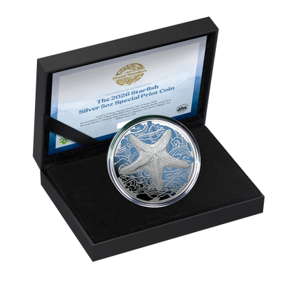 2026 Pitcairn Islands Ocean Wonders Starfish Proof 5 oz Silver Coin (08/07)