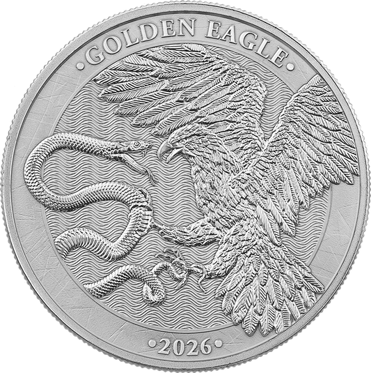 Estimate: 2026 Malta Golden Eagle BU 1/4 oz Silver Coin in Card