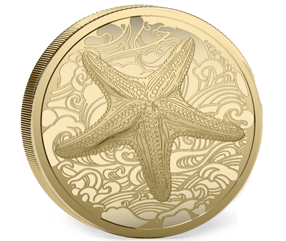 2026 Pitcairn Islands Ocean Wonders Starfish 0.5g Gold Coin (08/07)