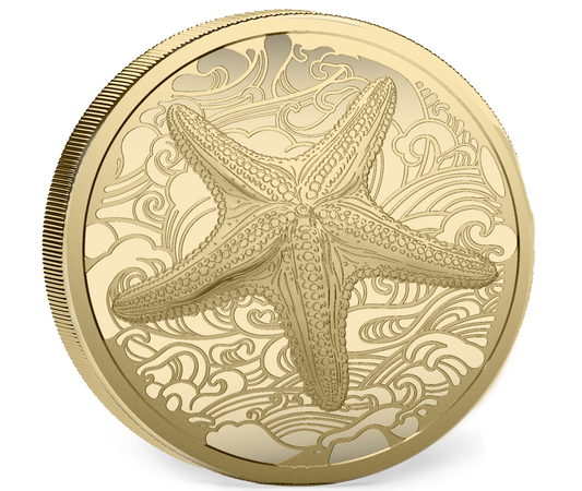 2026 Pitcairn Islands Ocean Wonders Starfish 0.5g Gold Coin (08/07)