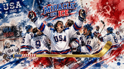 2026 Miracle on Ice Shaped 1/1000 oz Gold Medal in Card (07/07)