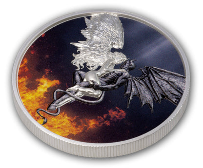 2026 Liberia Infinite Duality Paradox - Angel & Devil 2 oz Silver Coin (06/26)