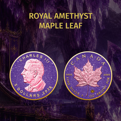 2026 Canada Maple Leaf Royal Amethyst Edition 1 oz Silver Coin (06/29)