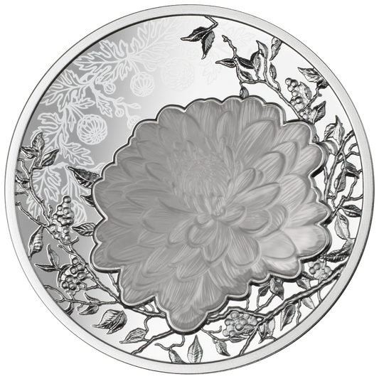 2026 Niue Flowers of the Four Seasons - Chrysanthemum 1 oz Silver Coin