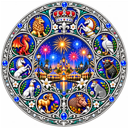 Queen's Faire Colorized 1/2 oz Silver Medal