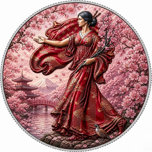 2026 American Silver Eagle Japanese Cherry Blossom Edition (149 Mintage)