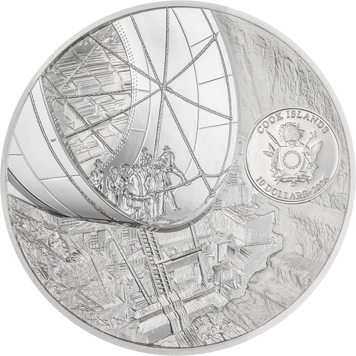 2026 Cook Islands Hoover Dam 2 oz Silver Coin