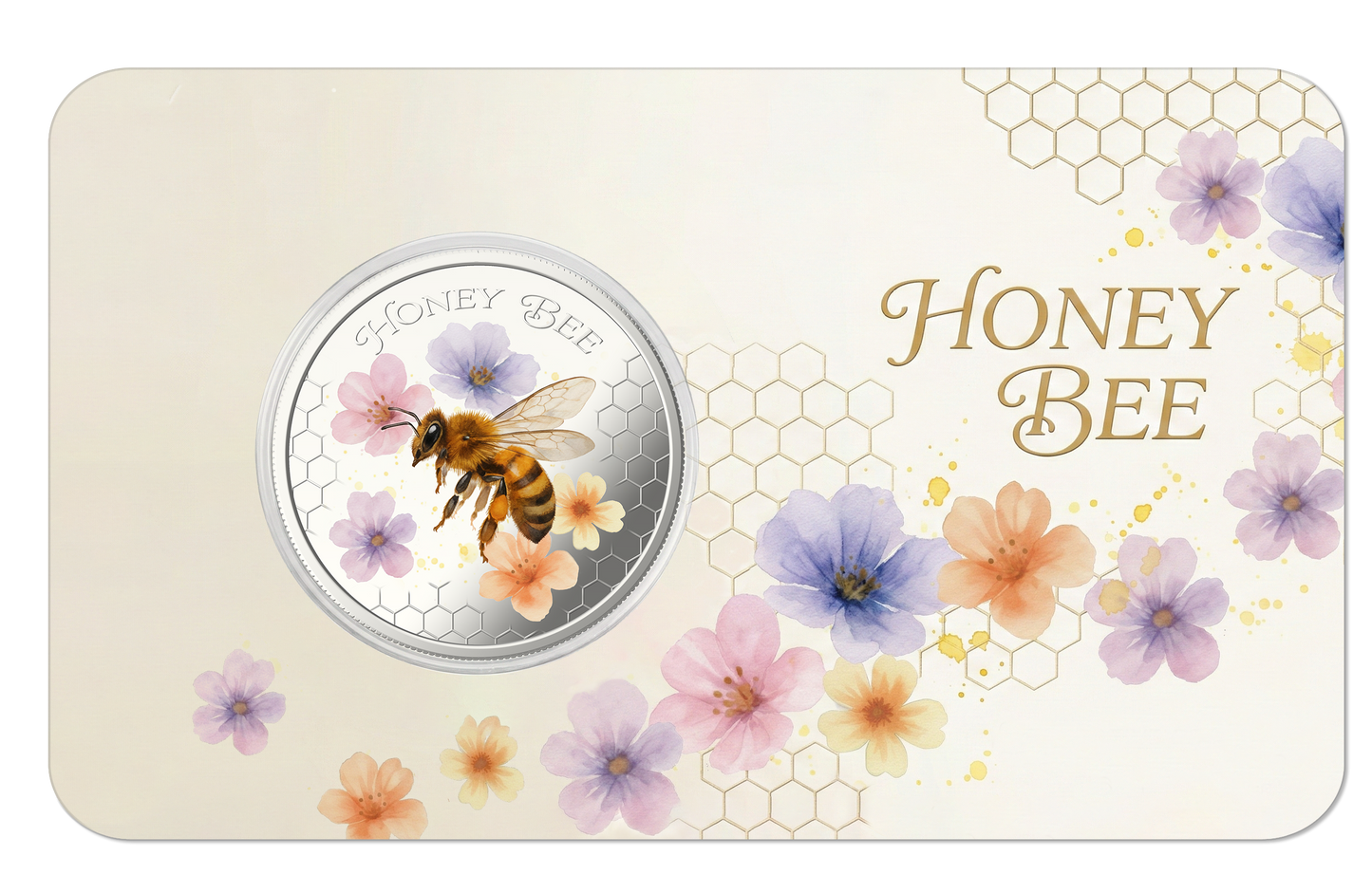 2026 Solomon Islands Water Color Honey Bee Silver-Plated 10g CN Coin in Card (07/08)
