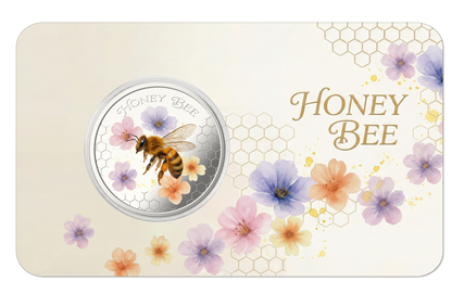 2026 Solomon Islands Water Color Honey Bee Silver-Plated 10g CN Coin in Card (07/08)