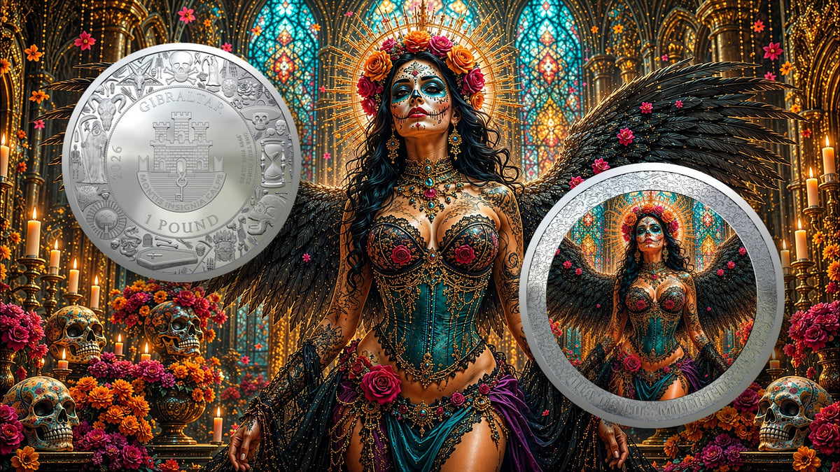 2026 Gibraltar Dia de los Muertos - Angel of Remembrance 1 oz Silver Coin
