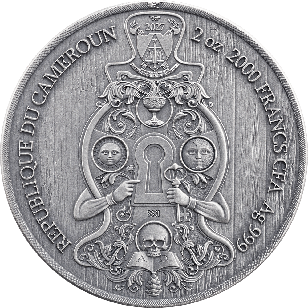 2027 Cameroon Secret Societies - Freemasons 2 oz Silver Coin
