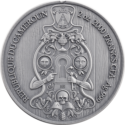 2027 Cameroon Secret Societies - Freemasons 2 oz Silver Coin