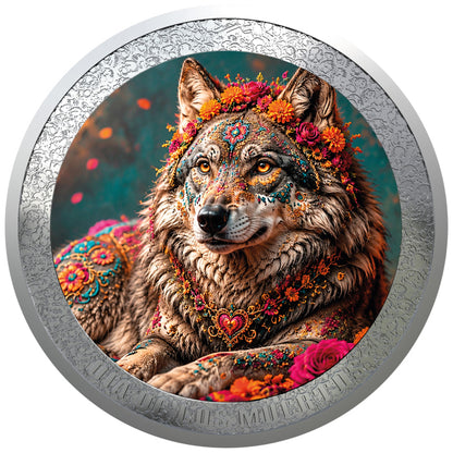 2026 Gibraltar Dia de los Muertos - Spirit Wolf 1 oz Silver Coin