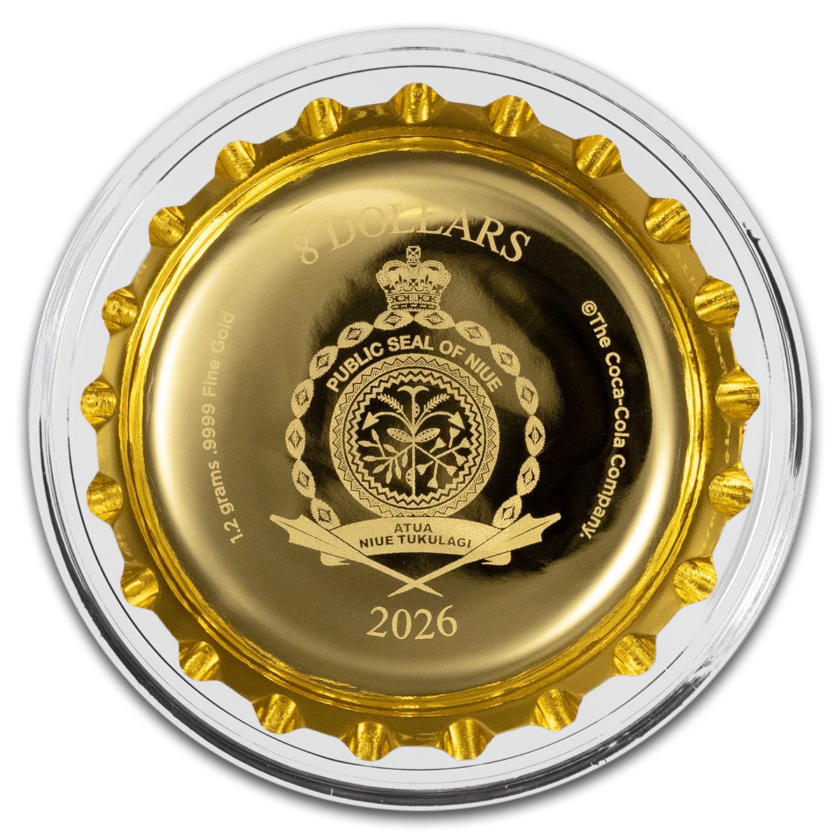 Estimate: 2026 PAMP Sprite Bottle Cap Shaped 1.2g Gold Coin