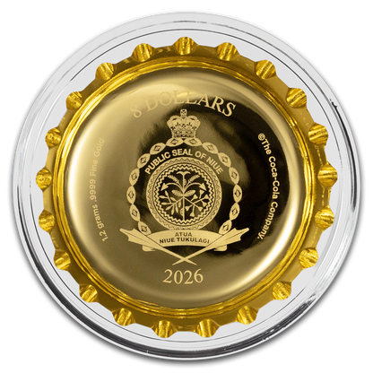 Estimate: 2026 PAMP Sprite Bottle Cap Shaped 1.2g Gold Coin