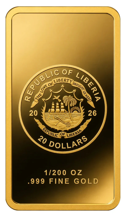 2026 Liberia The King 1/200 oz Gold Coin
