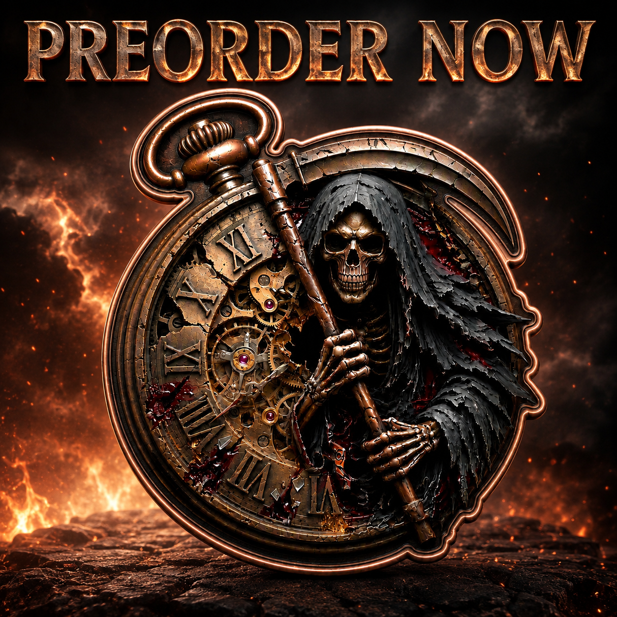 Out of Time - Grim Reaper Colorized 2 oz Copper Medal (08/11)