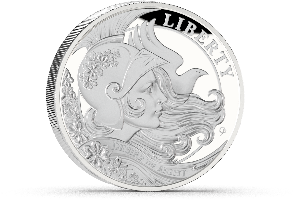 2027 Falkland Islands Liberty - Desire the Right Proof 2 oz Silver Coin