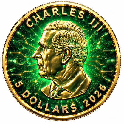 2026 Canada Maple Leaf The Emerald Bee Edition 1 oz Silver Coin