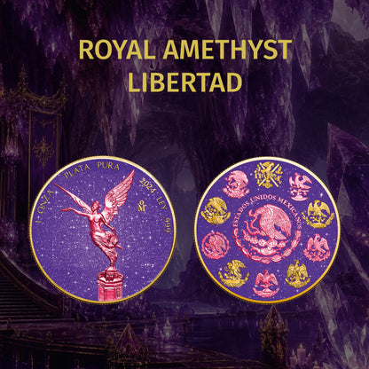 2024 Mexico Libertad Royal Amethyst Edition 1 oz Silver Coin (06/29)