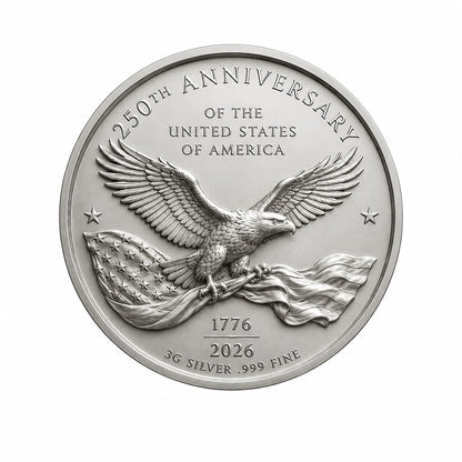 2026 250 Years of Liberty & Freedom 3g Silver Medal (06/26)