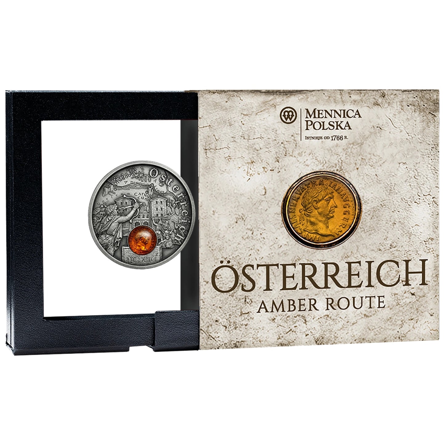 2026 Niue Amber Route Austria 17.5g Silver Coin (07/10)