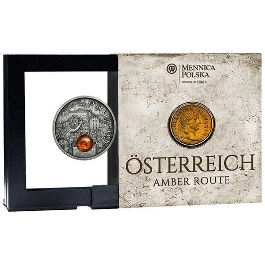 2026 Niue Amber Route Austria 17.5g Silver Coin (07/10)