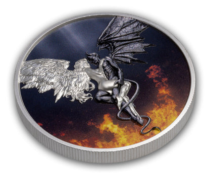 2026 Liberia Infinite Duality Paradox - Angel & Devil 2 oz Silver Coin (06/26)