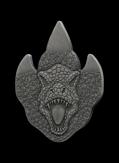 2026 Ghana T-Rex Footprint Shaped 1/2 oz Silver Coin (07/08)