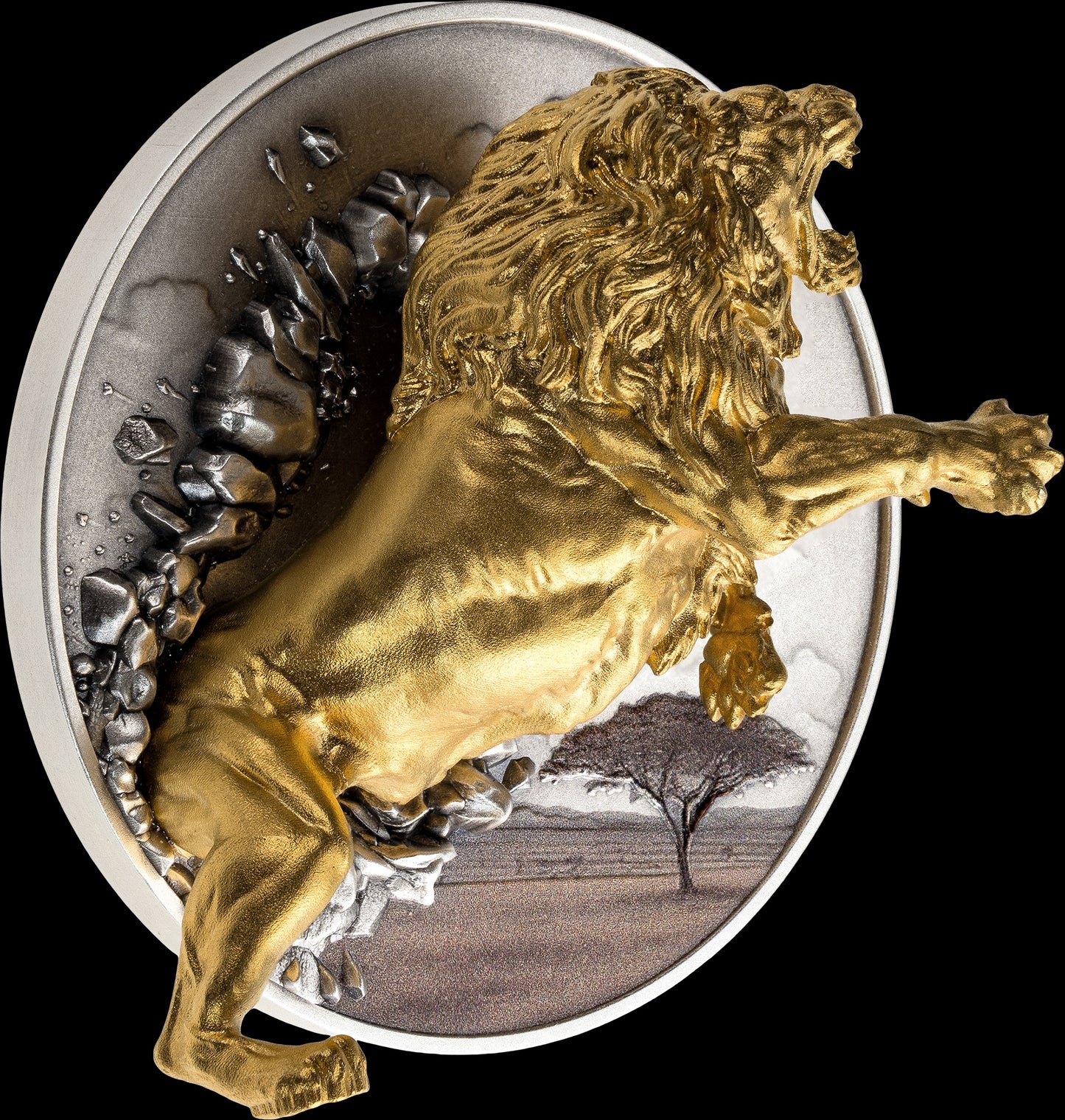 2026 Burundi Dynamic Dimension Lion 5 oz Silver Coin (07/08)
