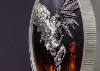 2026 Liberia Infinite Duality Paradox - Angel & Devil 2 oz Silver Coin (06/26)