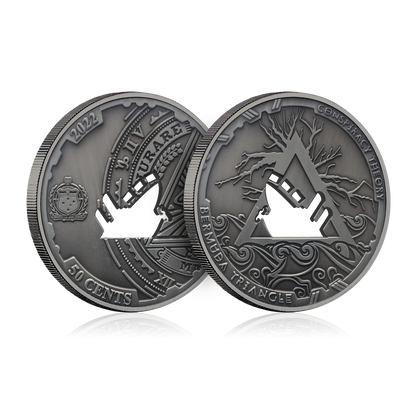 2022 Samoa Conspiracy Collection - Bermuda Triangle Cut-Out CN Coin in Card