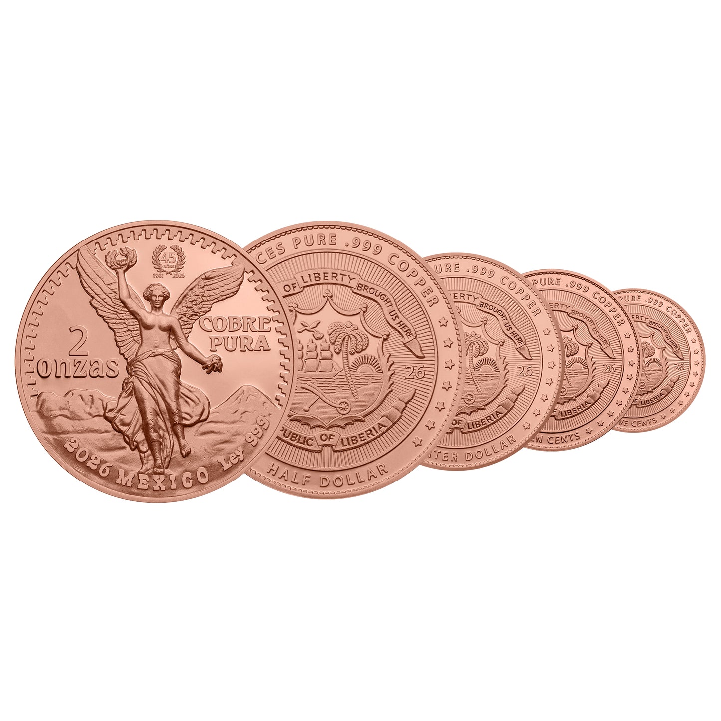 2026 Liberia Vintage Libertad 3.75 oz Fractional Copper Set (07/20)