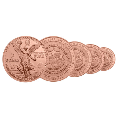 2026 Liberia Vintage Libertad 3.75 oz Fractional Copper Set (07/20)