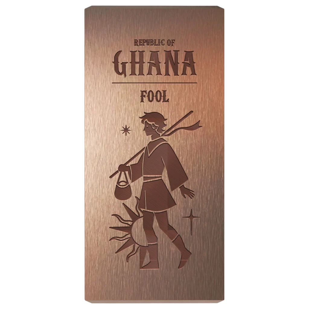 2026 Ghana The Fool 1 Kilo Copper Coin Bar Blind Box with 12g Gold Chase