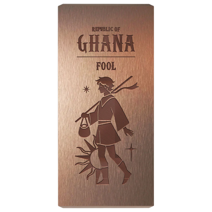 2026 Ghana The Fool 1 Kilo Copper Coin Bar Blind Box with 12g Gold Chase