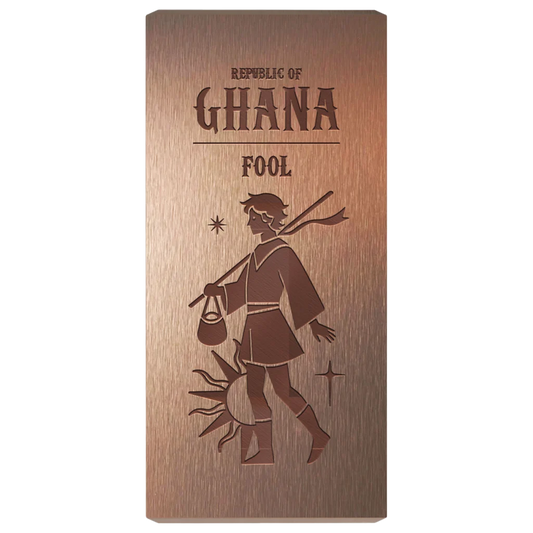 2026 Ghana The Fool 1 Kilo Copper Coin Bar Blind Box with 12g Gold Chase